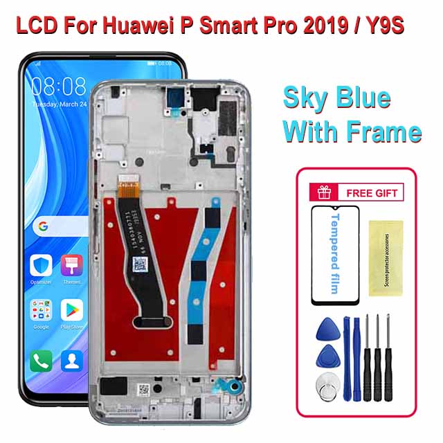 Original 6.59" Display For Huawei Y9s LCD STK-L21 L22 LX3 LCD Touch Screen Digitizer Assembly For Huawei P Smart Pro 2019 LCD. 