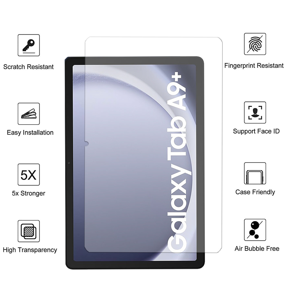 3PCS for Samsung galaxy tab A9+ A9 plus 11'' 8.7'' Tempered Glass screen protector protective tablet film HD Antiscratch. 