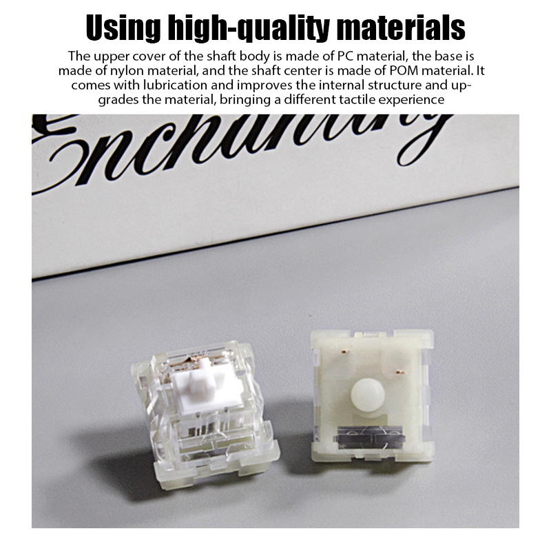 GMKFans KTT Kang White V3 Switches for DIY Mechanical Keyboard Linear Switch 3Pins Custom Cherry Gaming Accessories MX Switch. 