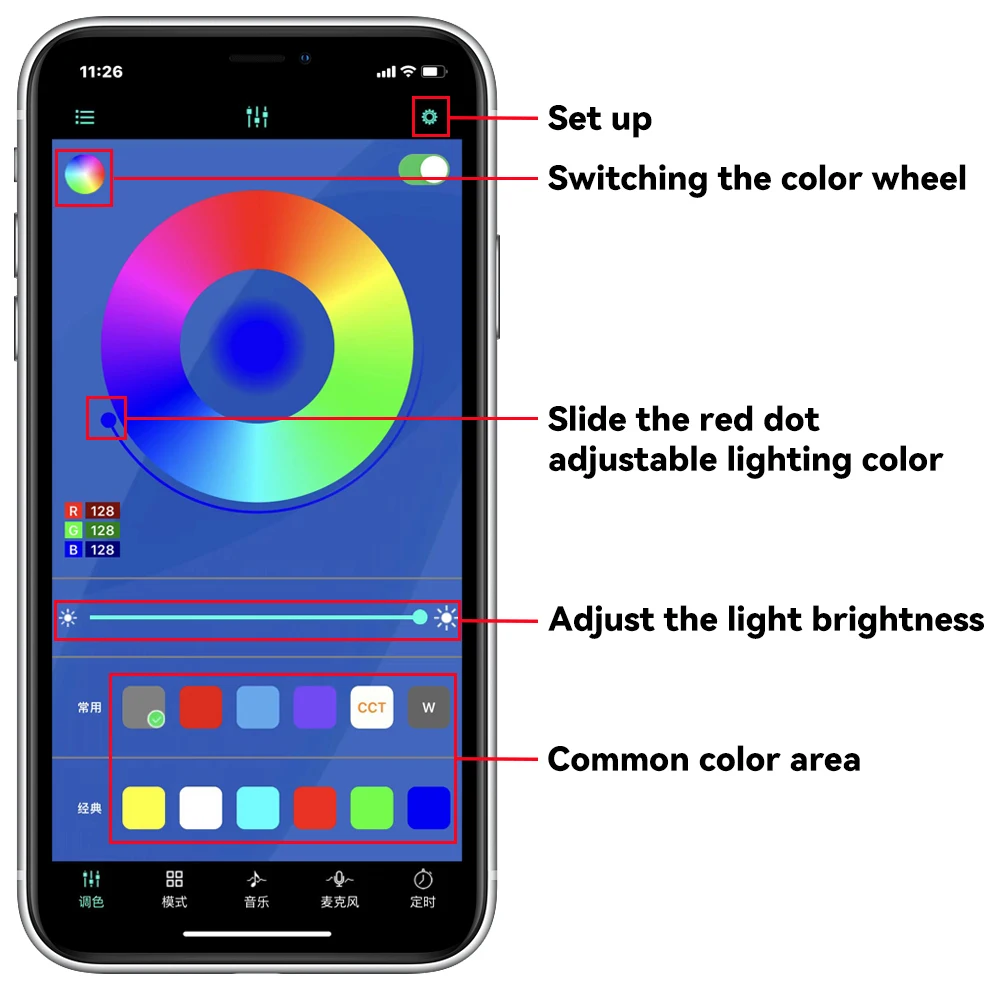 Car LED Light Underglow Strip Light LED Underbody Remote APP Control RGB Neon Lights Atmosphere Lamp for Auto Decoration. 