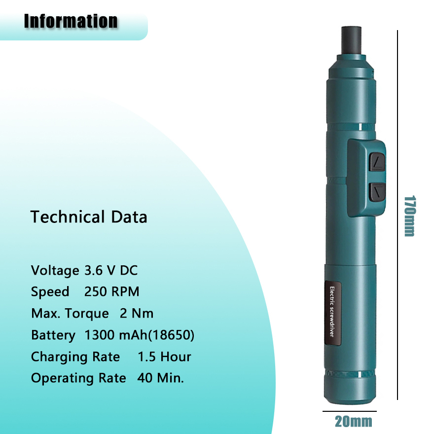 DONUMEH Cordless Electrical Screwdriver Mini Power Tools Rechargeable Multifucntion Drill Kits Set Household Maintenance. 