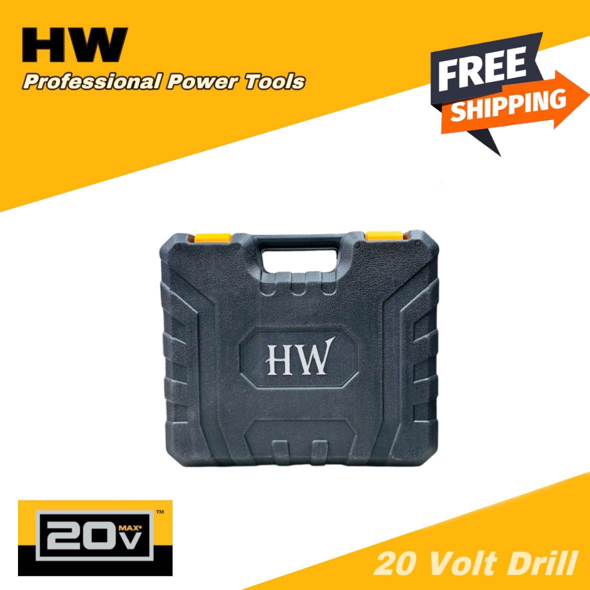 HW 20V Cordless Drill Machine - HW 20 Volts Cordless Charger Drill Drill With 2X Battery. 