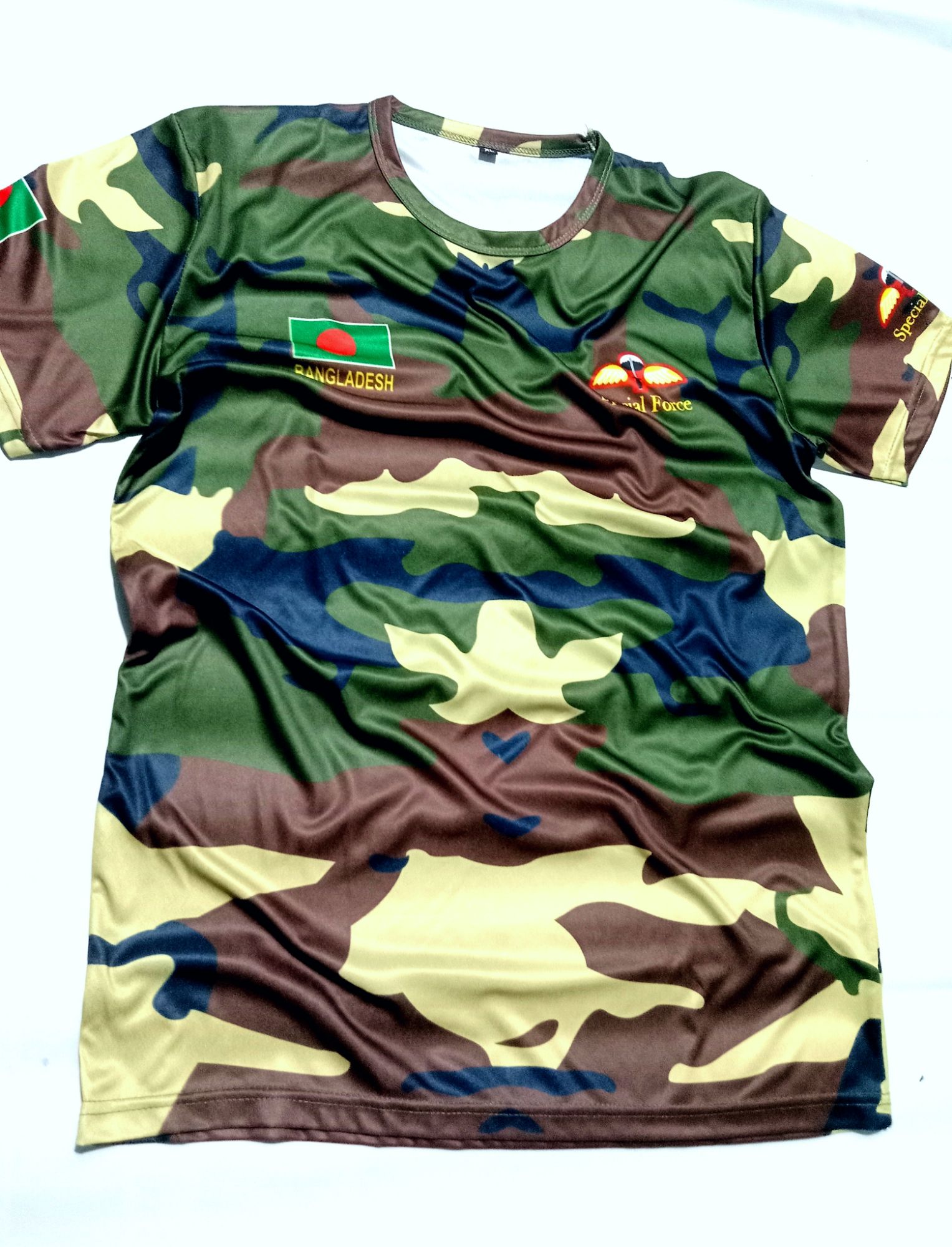 Indian Army Green Army Print T Shirt For Men Collar Original Indian