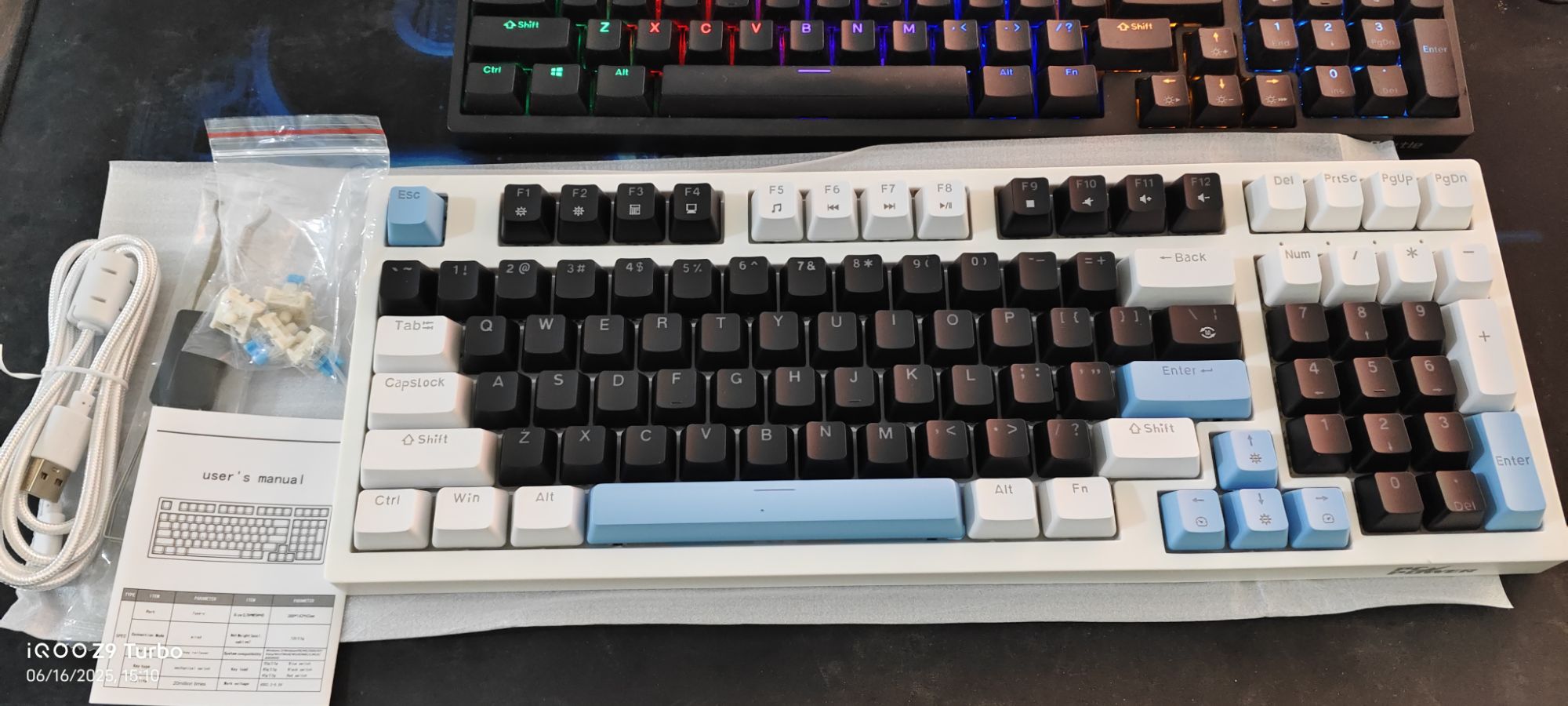 PC Power K98 White Mechanical Keyboard. 