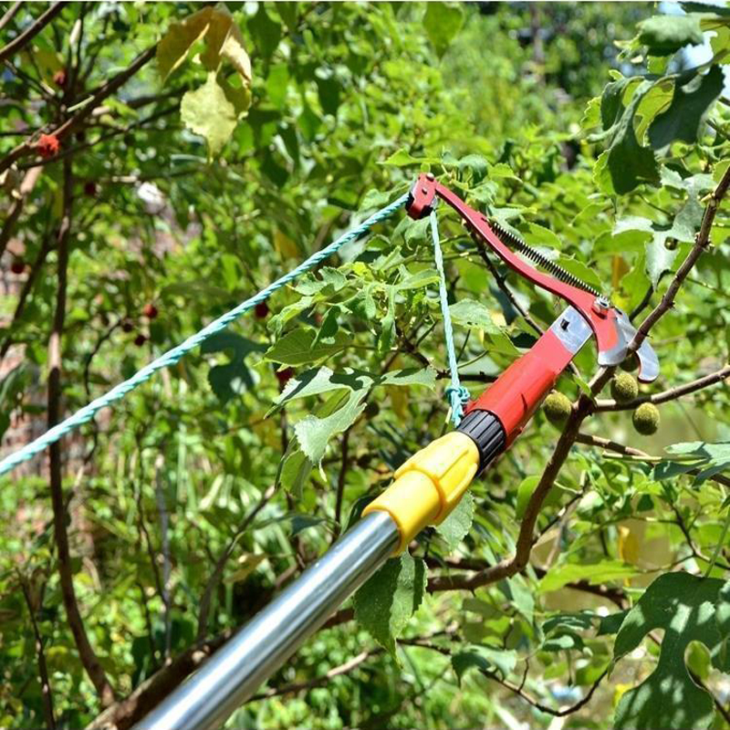 1PC High-Altitude Extension Lopper Branch Scissors Extendable Fruit Tree Pruning Saw Cutter Garden Trimmer Tool With Rope. 