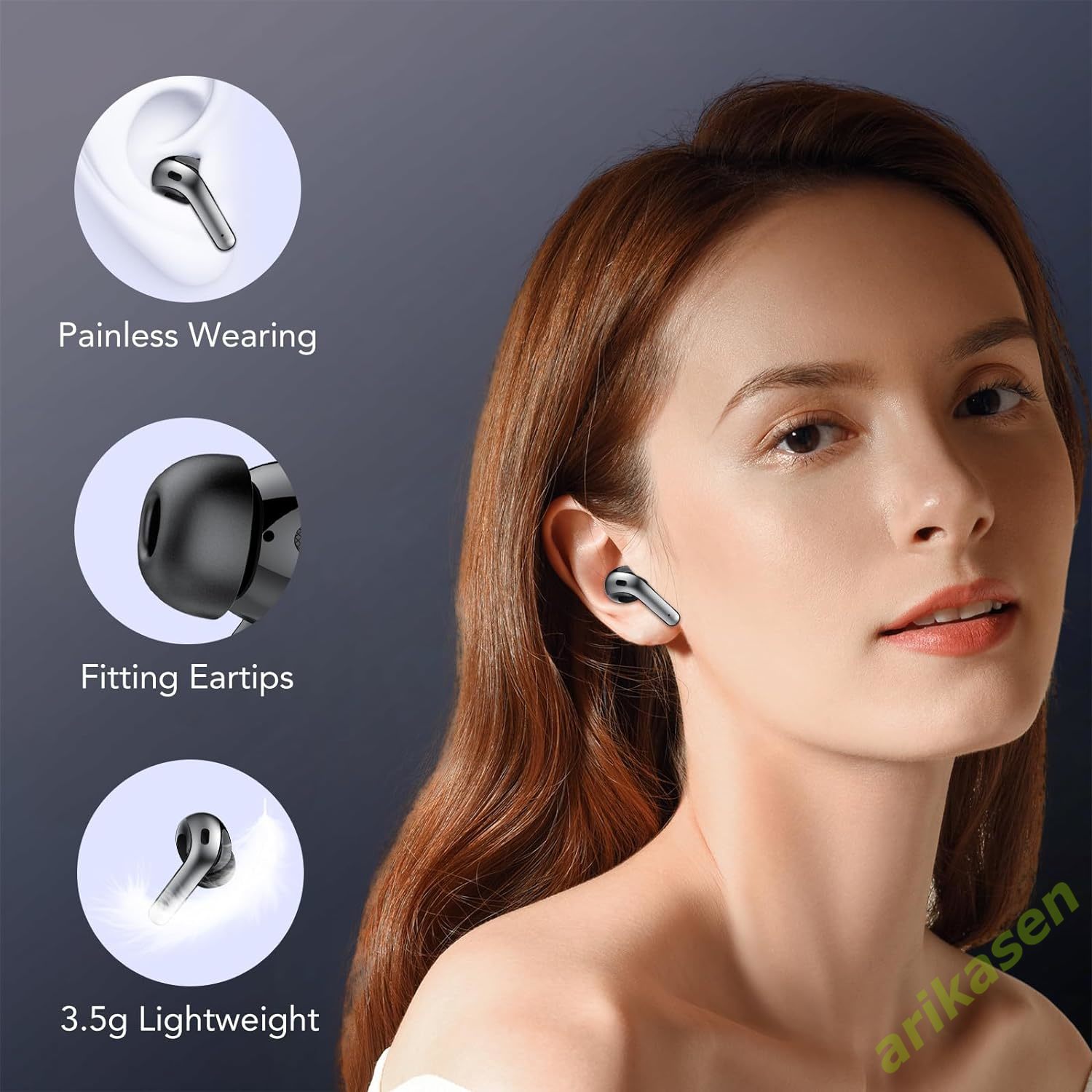 Wireless Bluetooth Earbuds Headphones 52 Hrs Playtime IPX7 Waterproof 4 Mic Call Noise Cancelling with LED Display Charging Case. 