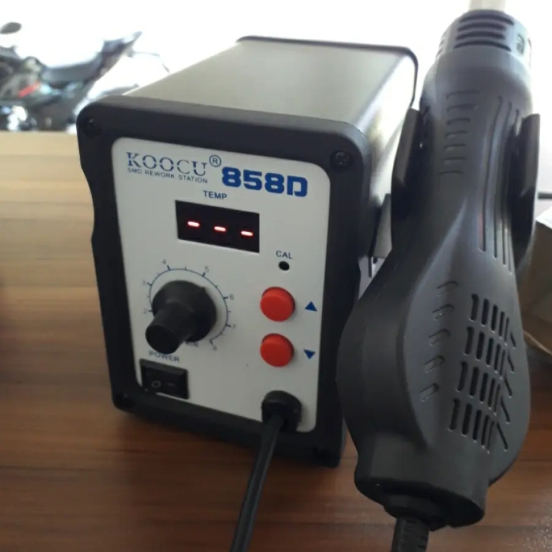 858D SMD Brushless Heat Gun Hot Air Rework Soldering Station 700W 220V Multifunction SMD/SMT Rework station with LED Temperature Display replace BK-858A 878D 878D+. 
