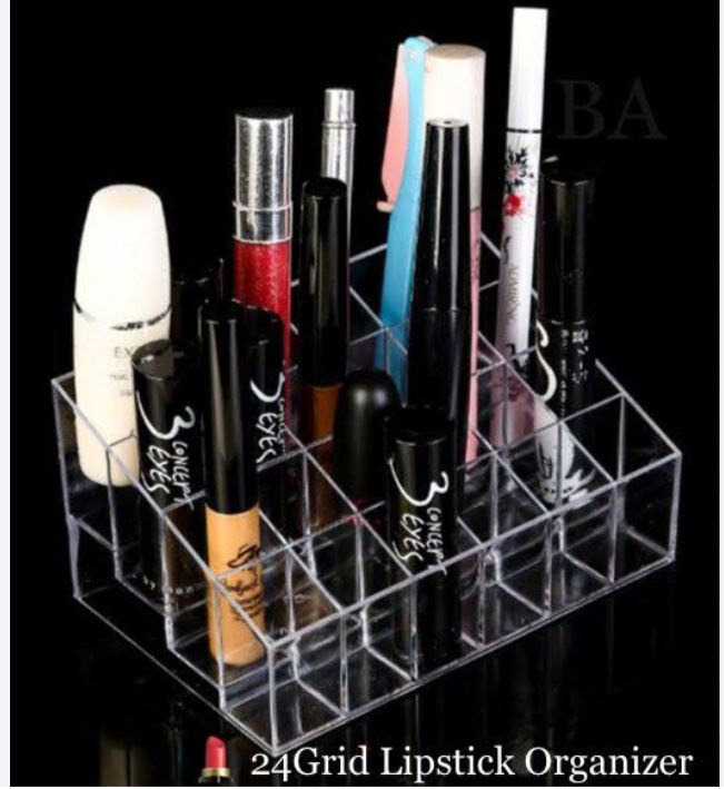 24 Department Transparent Case Lipstick organizer display holder. 
