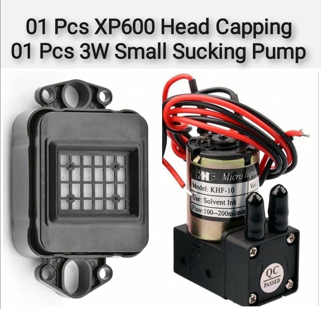 01 Pcs XP600 Head Capping & 01 Pcs Small Ink/Sucking Pump 3W, 24VDC,100-200ml/min