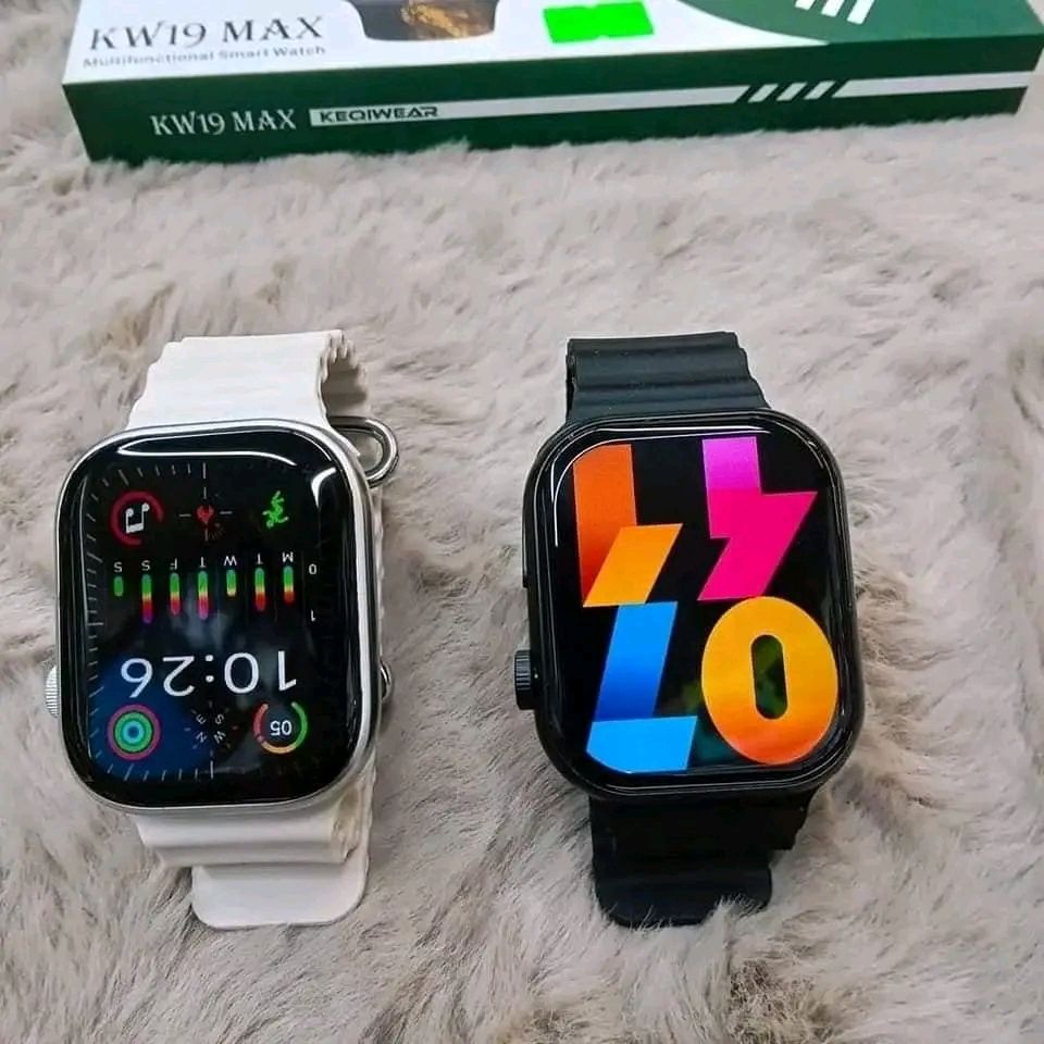Keqiwear KW19 Max Smart Watch - 2.5D Curve Infinity Display with Double Strap Multifunctional Series 9 Smartwatch. 
