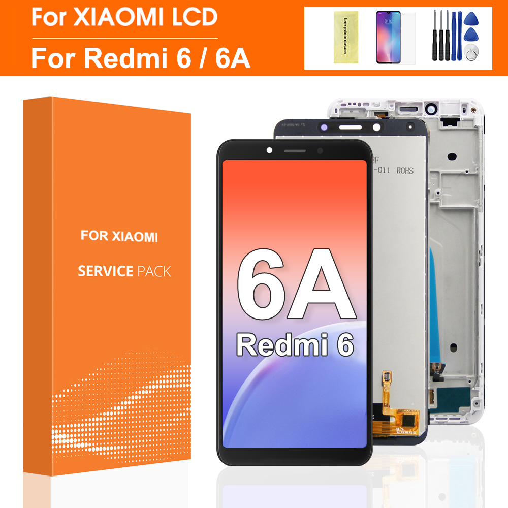 5.45'' For Xiaomi Redmi 6 LCD Display Touch Screen Digitizer Assembly Replacement Parts For Redmi 6A Screen With Frame