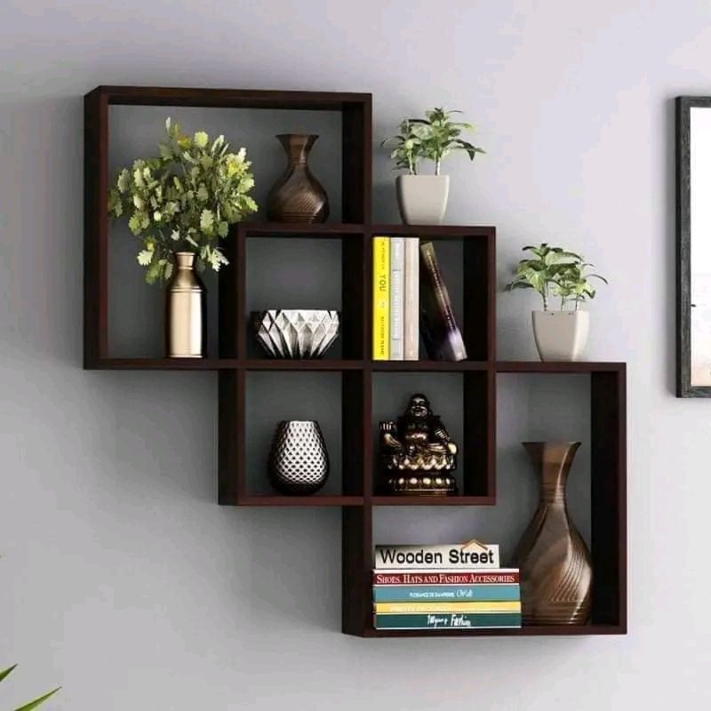 Rectangular shape wall Hanging bookshelf Rack - book shelf. 