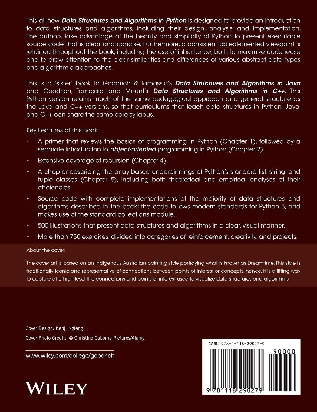 Data Structures and Algorithms in Python

Michael T. Goodrich. 