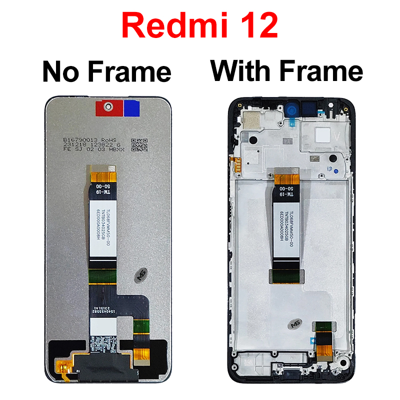 For Xiaomi  Redmi 12 LCD Display Touch Screen Digitizer For Redmi 12C LCD Display POCO C55 22120RN86G 22120RN86I Replacement. 