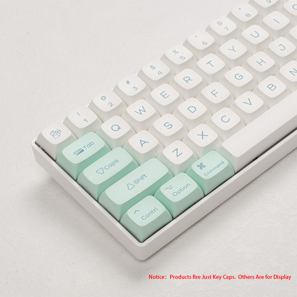 135 keys Ice Crystal Mint Keycaps Profile XDA PBT Dye-Sub Key Cap for Cherry MX Switch DIY Layout Ducky Mechanical Keyboard Cap. 