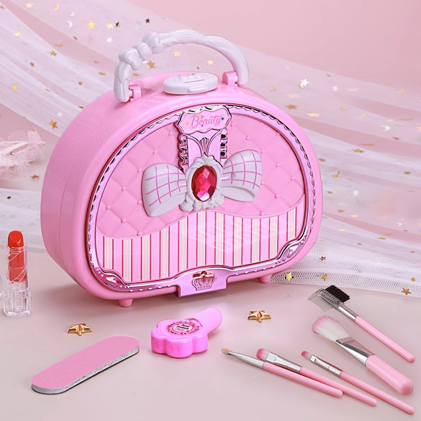 Kids Washable Makeup Girl Toys - Kids Makeup Kit for Girl, Real Make Up Set,  Birthday Gift Toys for Girl 4 5 6 7 8 9 10 Year. 