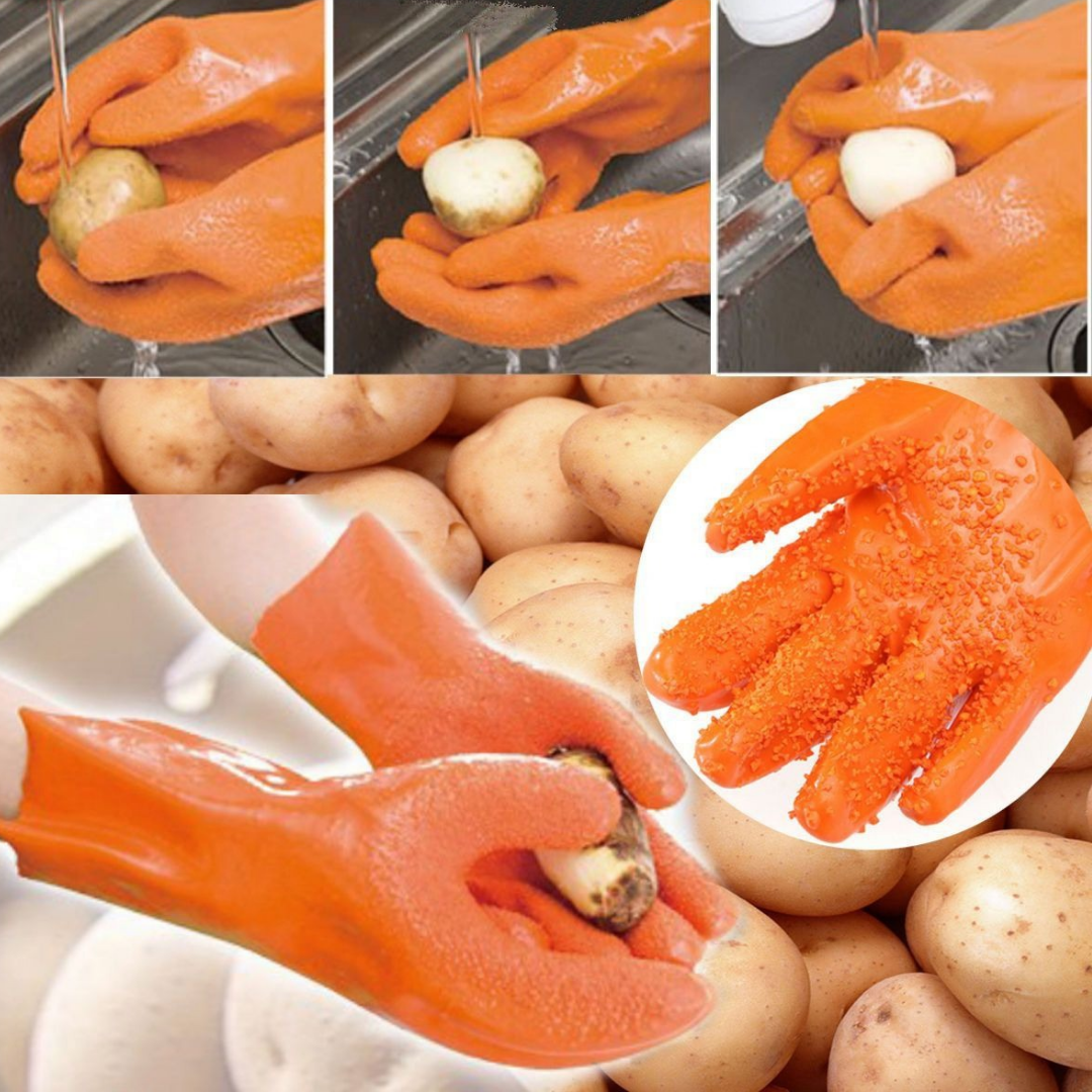 special gloves for peeling potatoes, you will quickly and easily clean vegetables, without damaging the skin of your hands and making it dry and rough.. 