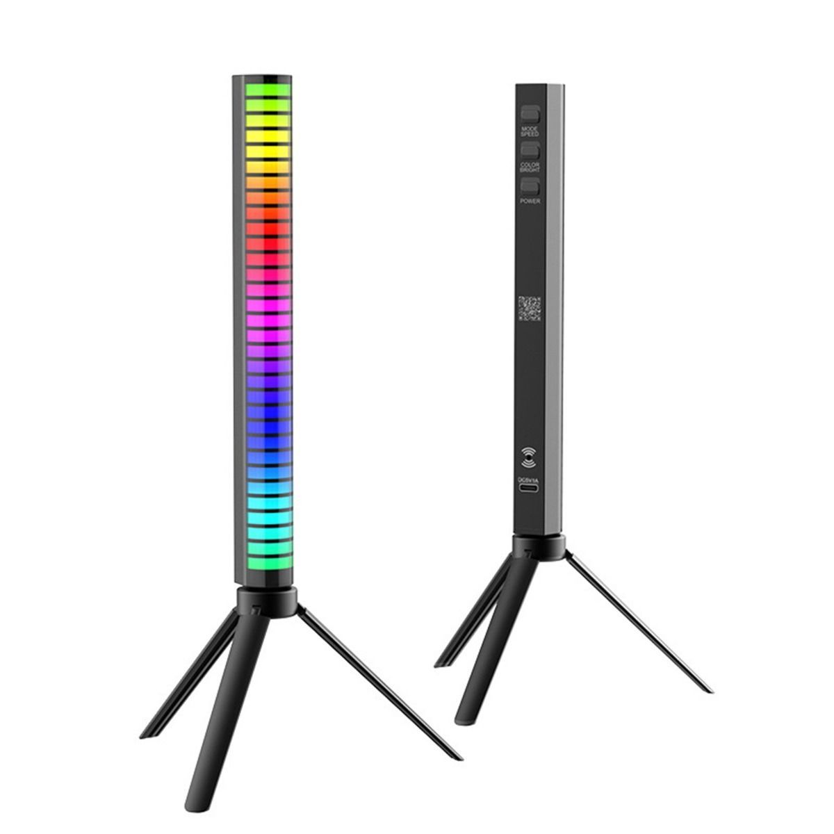 3D RGB APP Control Rechargeable Rhythm Light With Voice-Activated Pickup (D10). 