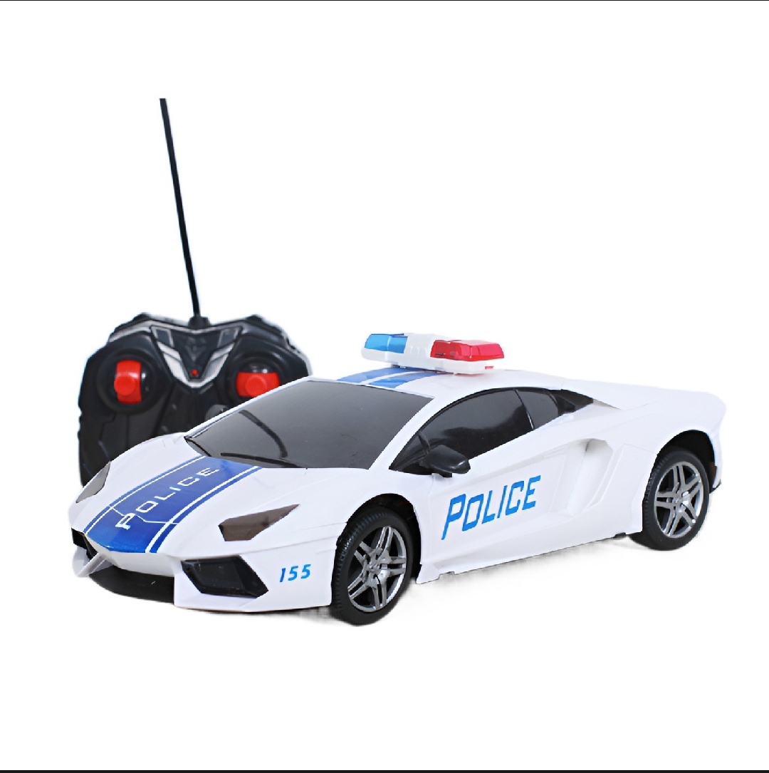 Remote Control Rechargeable 3D Musical RC Lamborghini Police Car