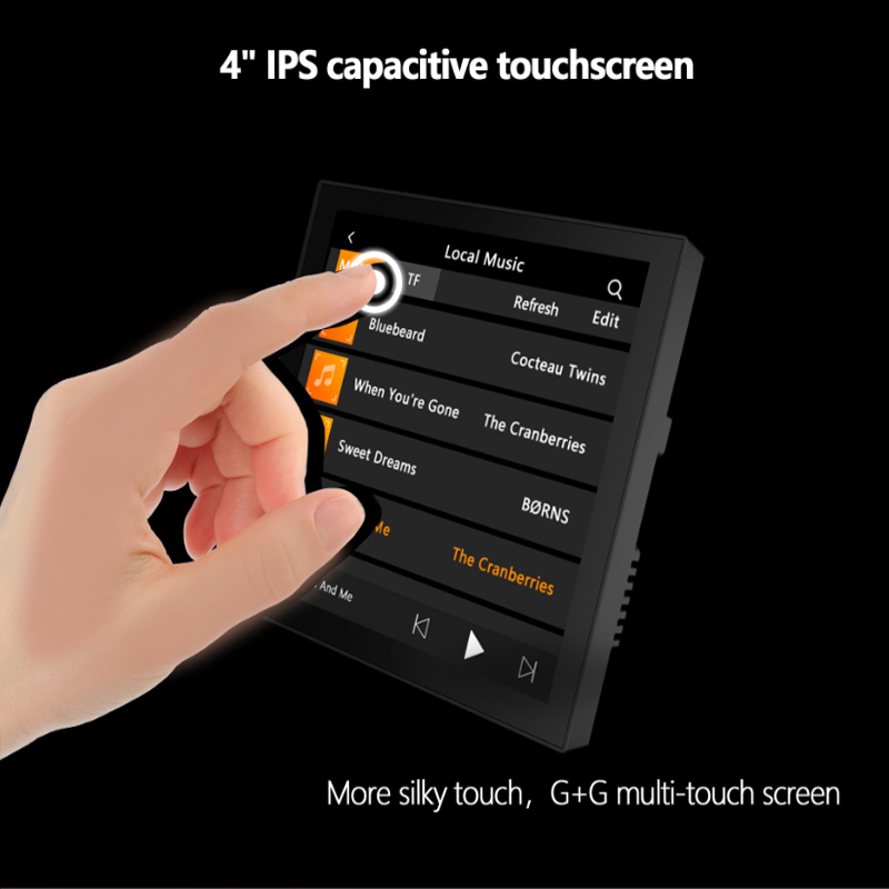 H64 4'' Android 10.0 System 2+16G Smart Home Background Music Host WIFI Bluetooth Theater Stereo SoundPlayer In Wall Amplifier. 
