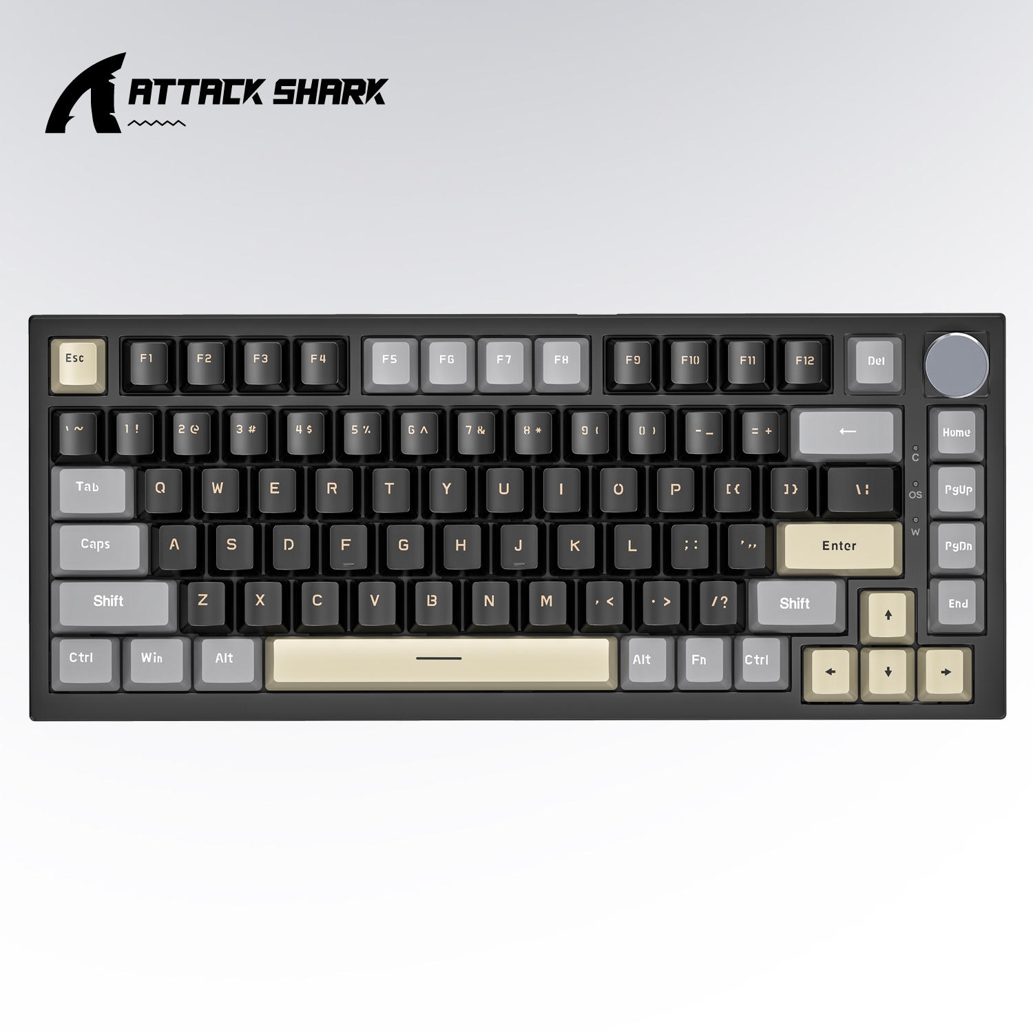 Attack Shark K85 Mag Customisable Mechanical Keyboard,Magnetic Switch,Hot-swappable,Metal Knobs,Suitable for FPS. games,Win&Mac. 
