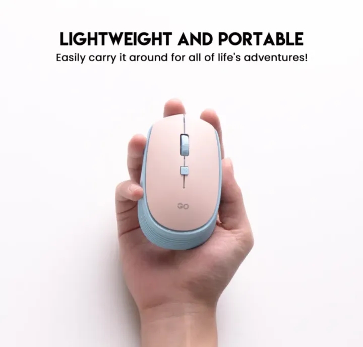 Fantech Go W193 Silent Click Dual Mode Wireless Mouse – Pink Color. 