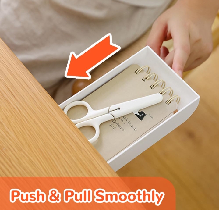 Table Storage Drawer Organizer Box Pencil Tray Desk Hidden Under Desk Stand Self-adhesive under-drawer Storage Box

Under Desk Drawer Organizer, Punch Free Under-The-Table Drawer, Self-Adhesive Hanging Pencil Drawer, Hiding Under Drawer Storage Drawer. 