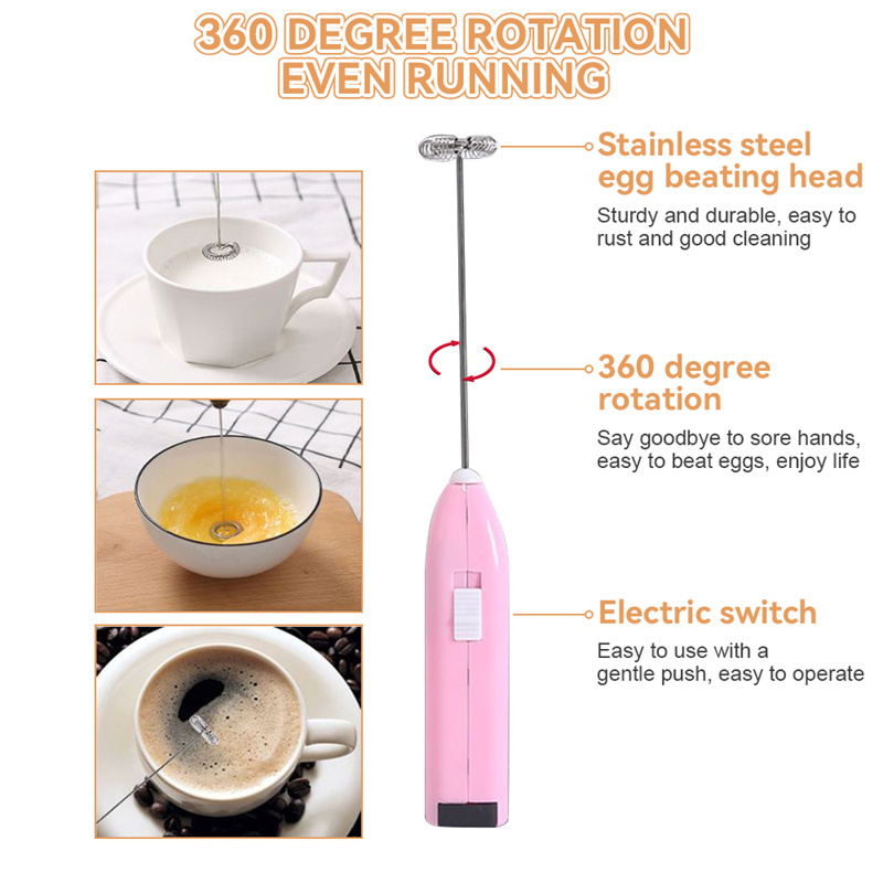 Mini Electric Whisk Foamer Blender Wireless Coffee Whisk Mixer Handheld Egg Beater Cappuccino Frother Mixer Kitchen Whisk Tools. 