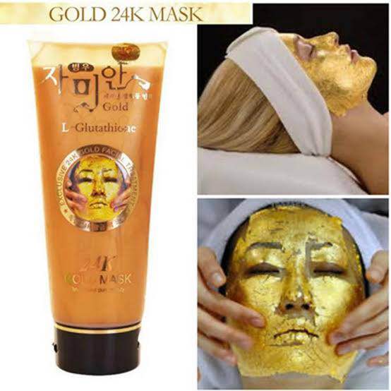 24K Gold Mask L Glutathione Cream Soft Facial Treatment 220 ml Pure Beauty Skin