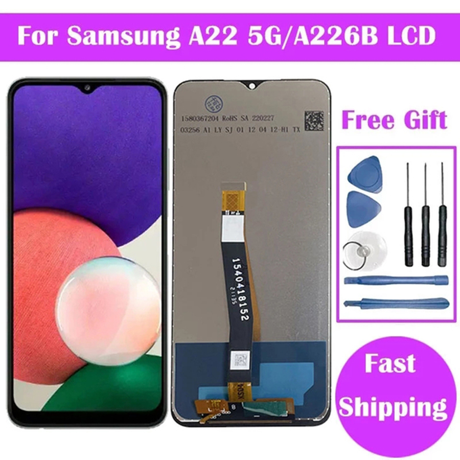 100% Test For Samsung A22 4G LCD SM-A225F Display Touch Screen Digitizer With Frame For Samsung A22 5G SM-A226B LCD Screen. 
