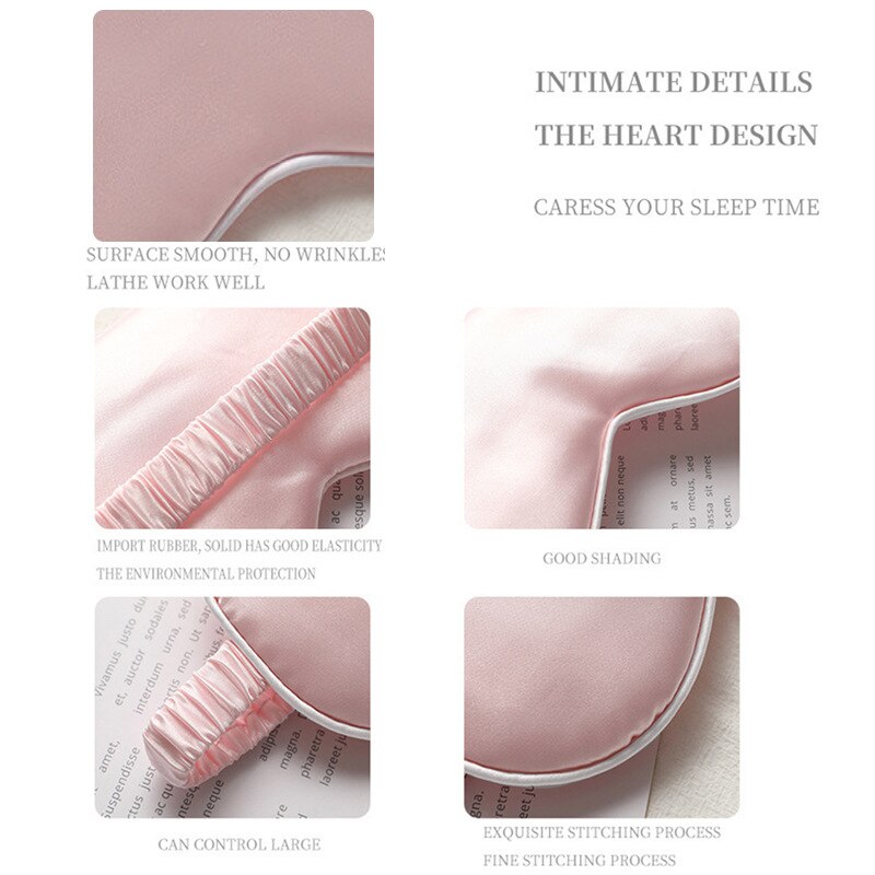 Y802 Double Sided Sleeping Eye Mask Shading Elastic Bandage Travel Eyeshade Solid Color Breathable Beauty Eye Shield. 