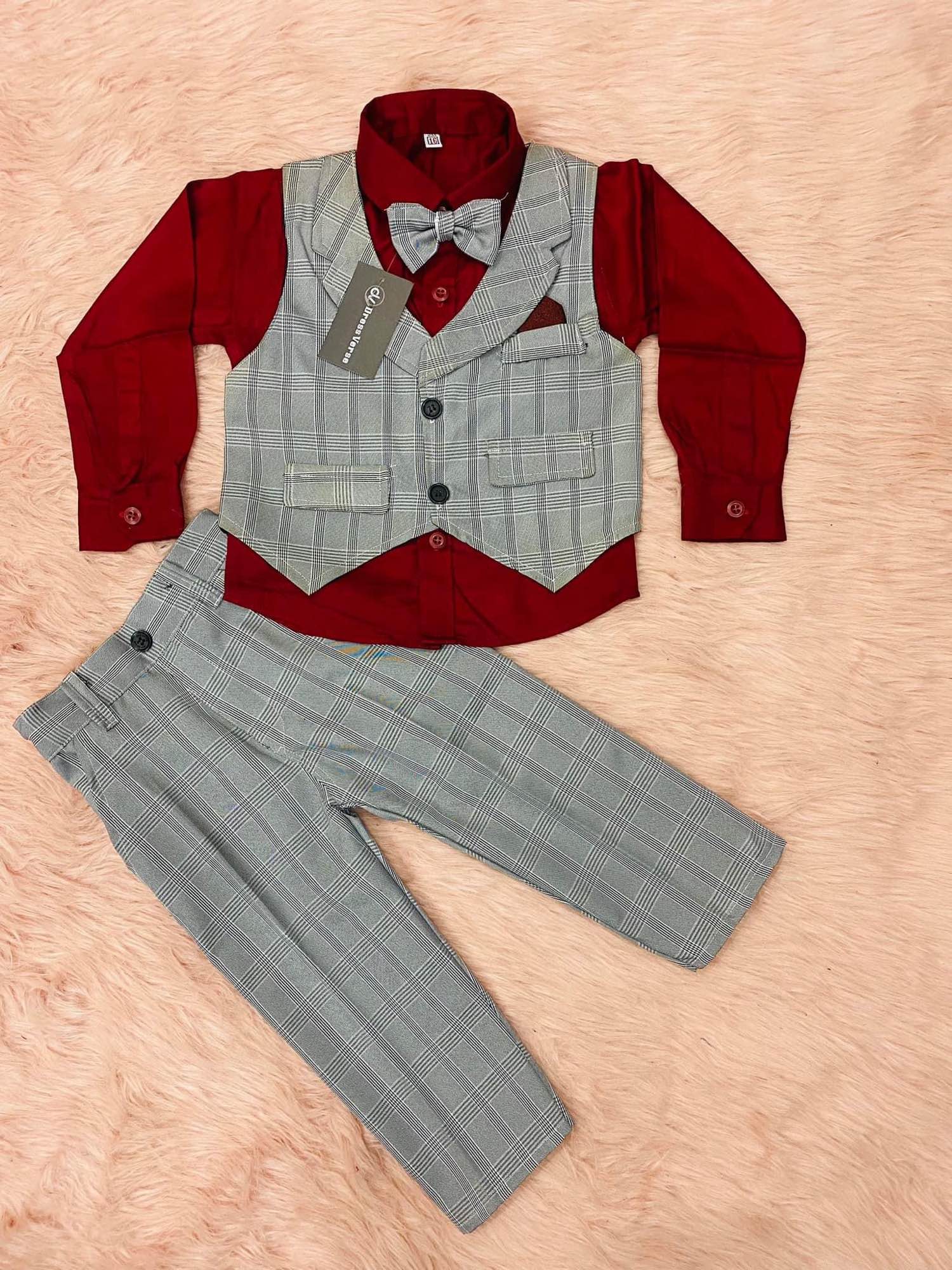 BABY BOYS/KIDS EXCLUSIVE STYLISH PARTY DRESS SET FULL SHIRT
