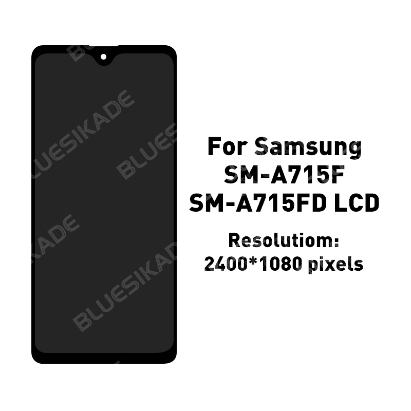 AMOLED For Samsung Galaxy A71 LCD Display SM-A715F/DSM SM-A715F/DSN Screen Touch Digitizer For Samsung A715 LCD Replacement Part. 