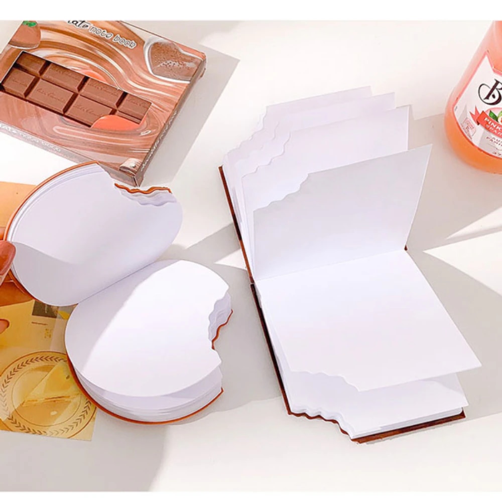 STONEGO Creative Chocolate Cookies Shape Note Book Students Cartoon Cute Tearable Handwritten Memo Pads Cover Notepad. 