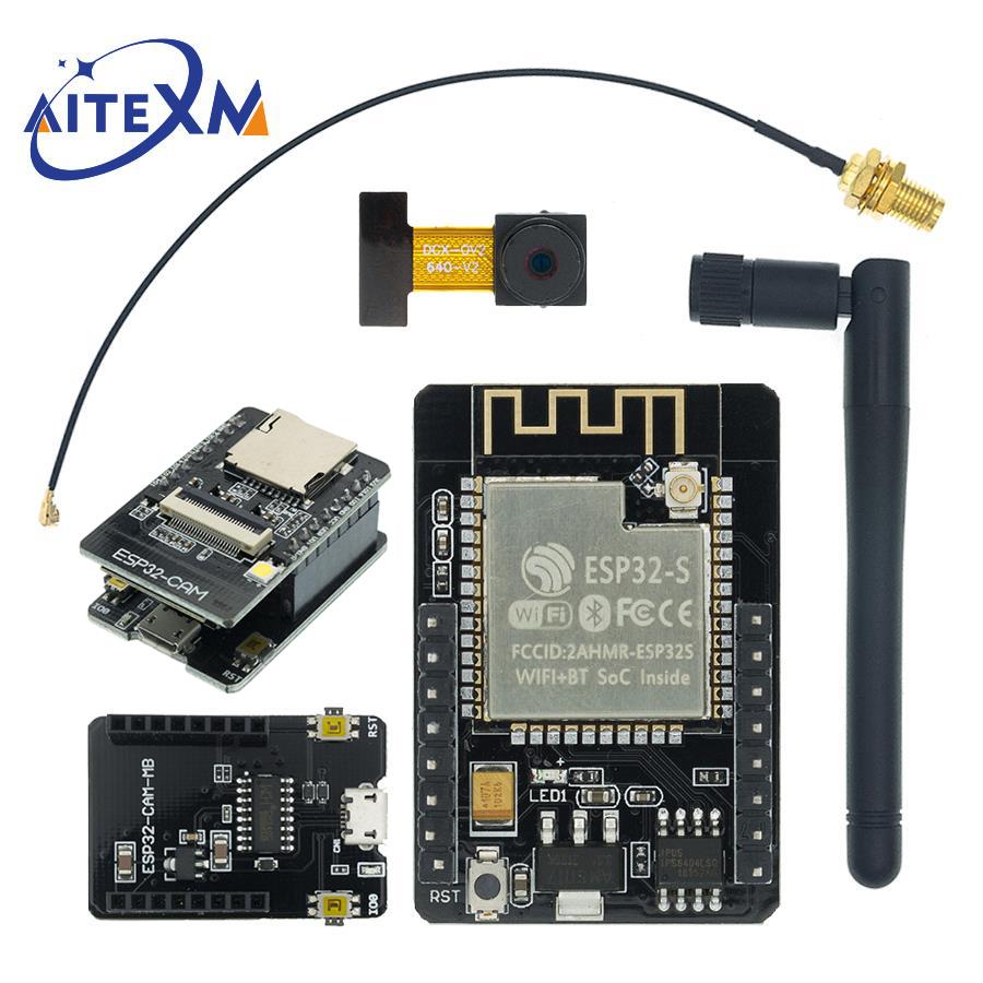 ESP32-CAM-MB WiFi + Bluetooth Module Camera Module ESP32 Development Board CH340 CH340G OV2640 Camera 2.4G Antenna For Arduino