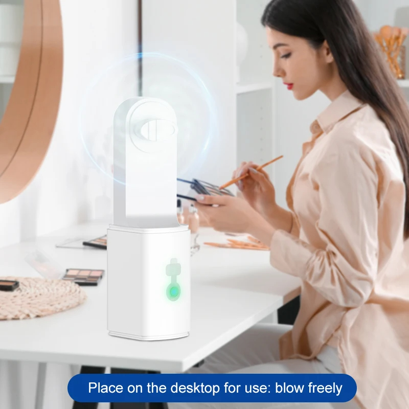 Rechargeable Pocket Fan with Torch – Foldable Wings, Flashlight & Powerful Breeze. 