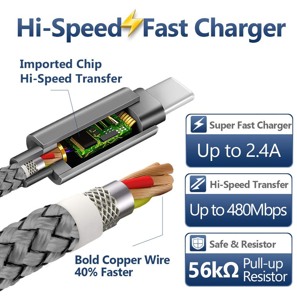 Type C Cable For Samsung A54 5G A53 A52 A14 A13 A34 S23 ultra S10 case Data Sync Long Charging Wire Phone Charger Cable 1M 2M. 