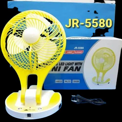 JR-5580 Portable LED Light with Mini Fan. 