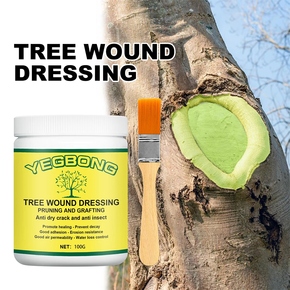 Tree Wound Bonsai Cut Paste Smear Agent Pruning Compound Sealer with Brush Waterproof Sealant Glue Adhesion Promoter 접착제. 