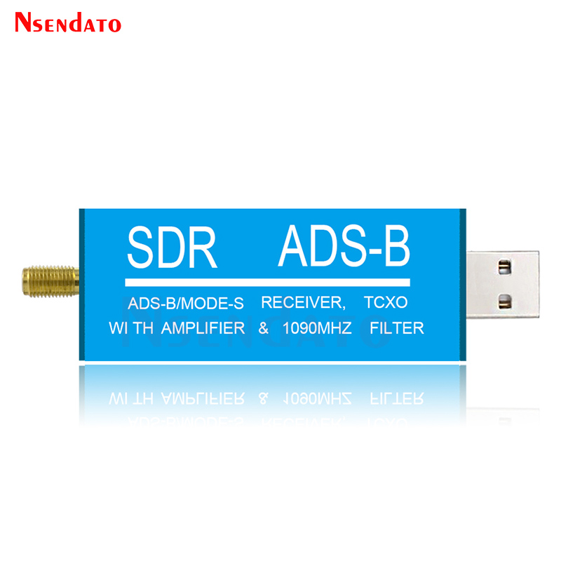 RTL2832U ADS-B Mode-S USB SDR TV Receiver Built-in RF Amplifier 1090MHz Bandpass Filter Radio SDR Band TV Scanner Tuner Stick. 