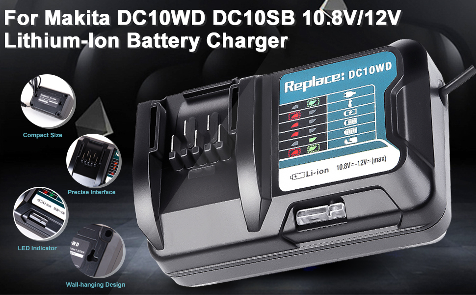 For Makita Bl1041b Bl1021b Bl1016 Bl1015 Dc10wc 10,8 V . | Meses sin interés