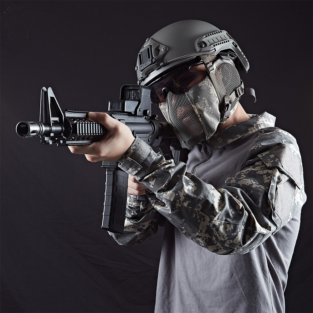 Tactical Airsoft Masks Metal Steel Net Mesh Protect Ears Mask Field Hunting Outdoor War Games Tactical Shooting Paintball Mask. 