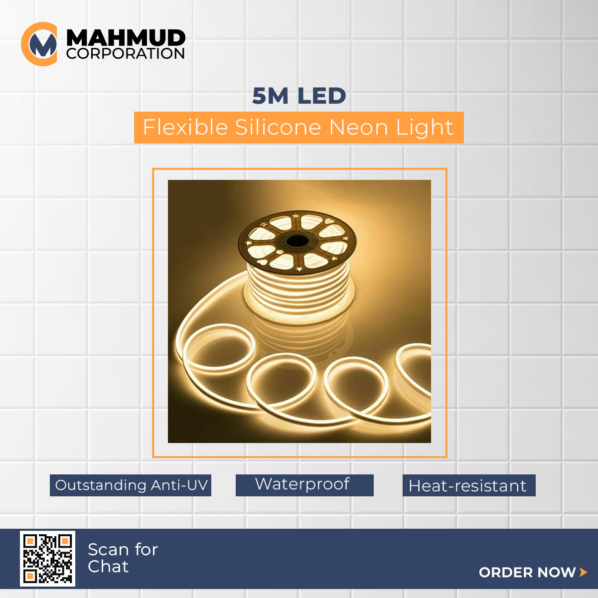 5M LED Flexible Silicone Neon Light Strip Set 5050 Low Voltage 12V 6*12 Shape Embedded Linear Flexible Light Strip - strip light. 