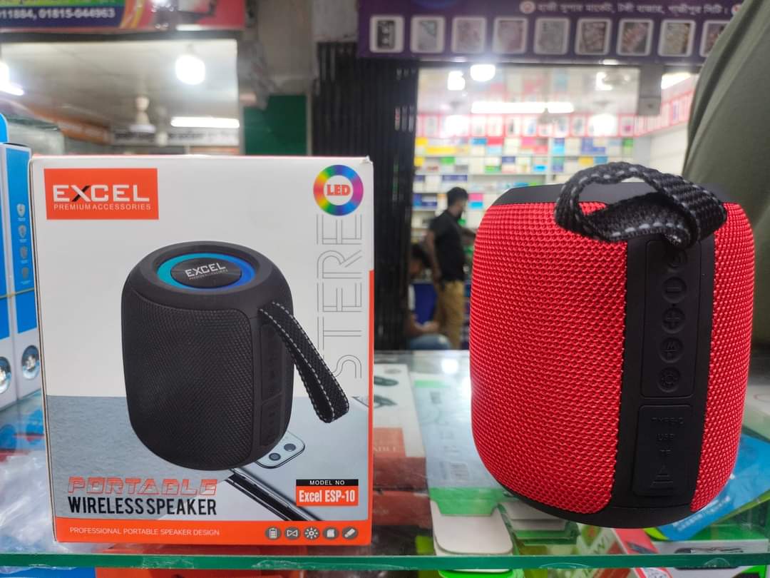 EXCEL ESP-10 High Quality Bluetooth Speaker 10W Multi-Media Bluetooth Party Speaker with RGB Lights, USB, SD Card, Handsfree Calling with TWS Function. 