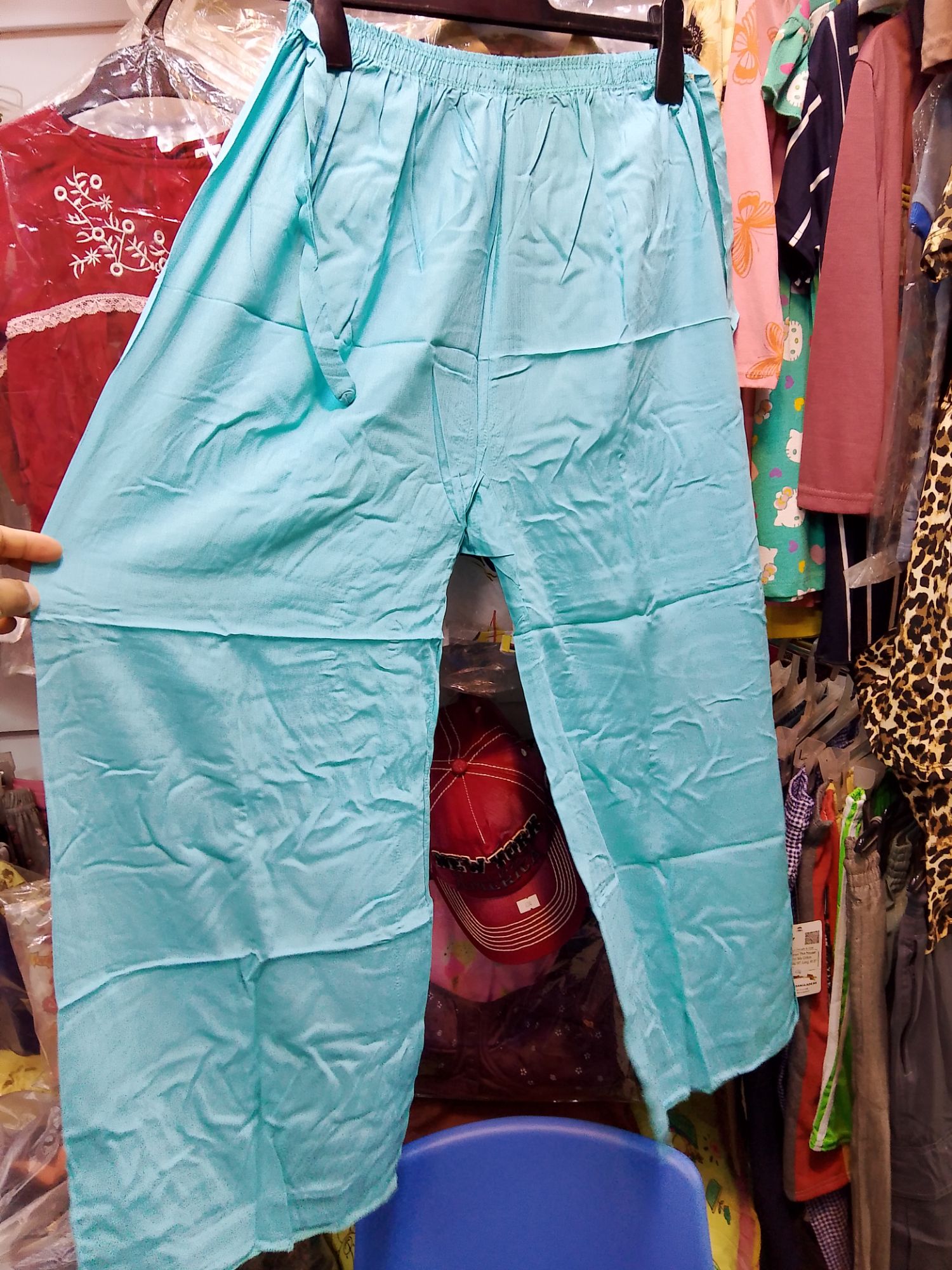 ladies free size china linen fabric plazzo