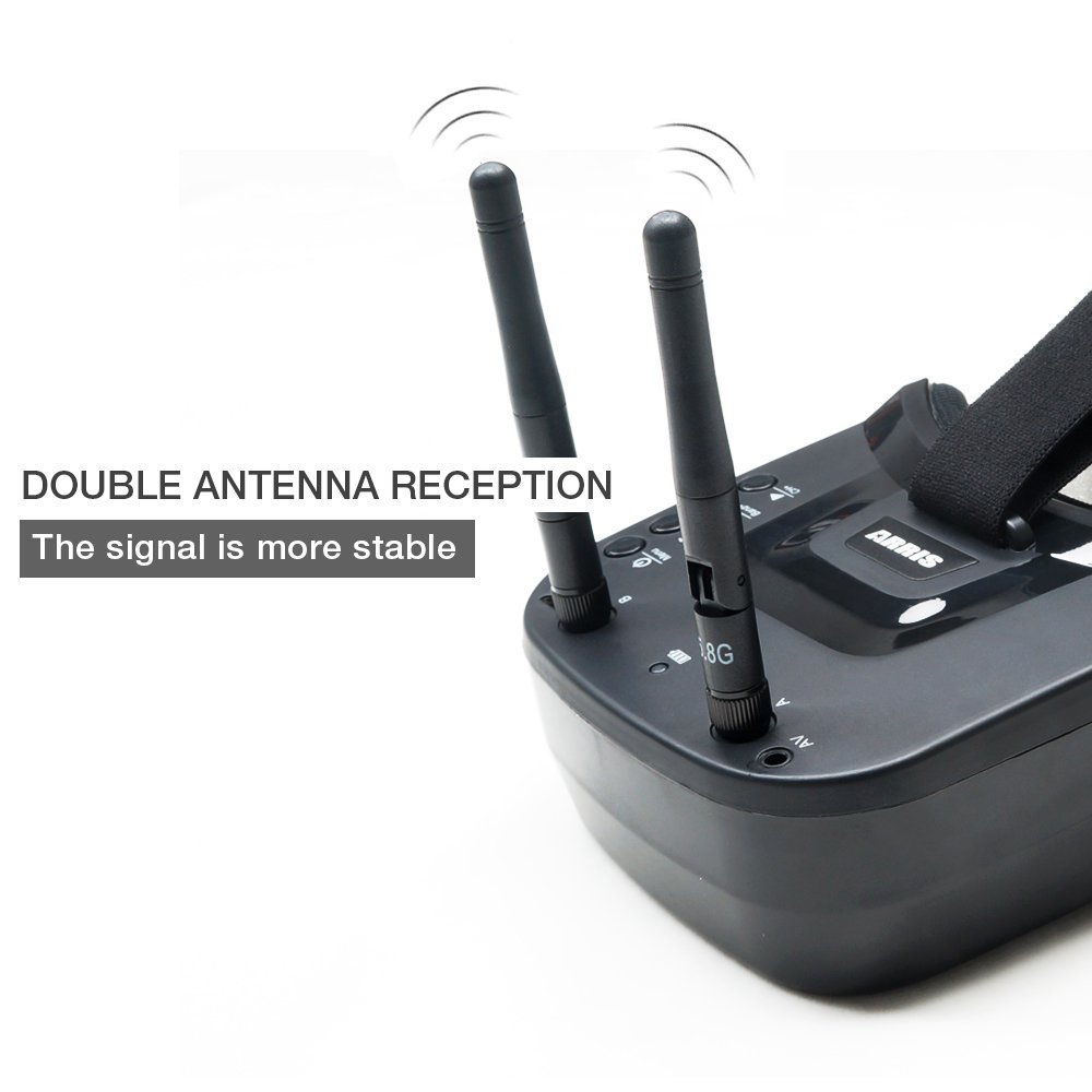 FPV Goggles 5.8G 40CH 3 inch Double Antennas FPV Receiver Goggles for FPV Racing Quadcopter Drones & Accessories (VR009). 