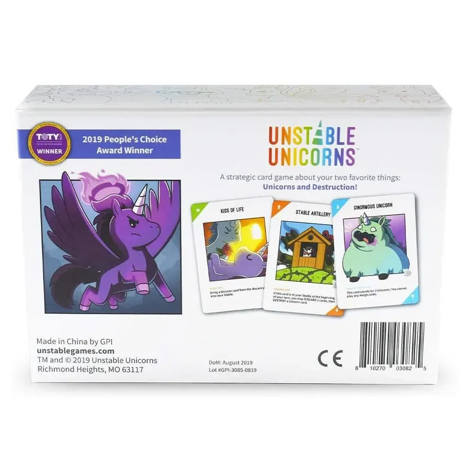 Unicorns game card Explode Board Game Original Imploding barking Streaking card Kitten Bears VS Babies card game. 