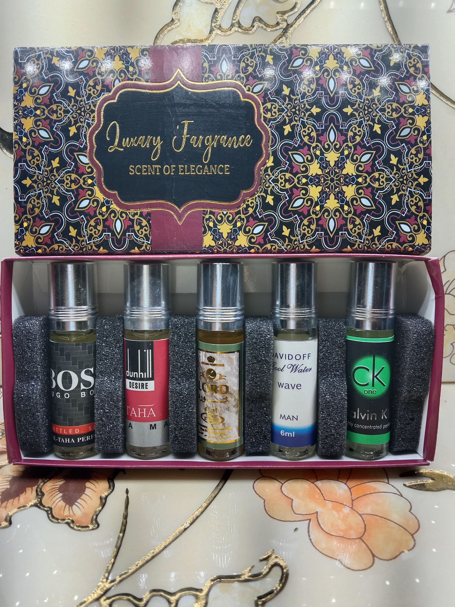 5 Mix Flavor - Unveiling a Symphony of Scents - 6 x 5 = 30 ml Roll-On System - Alcohol-Free Perfume Oil |