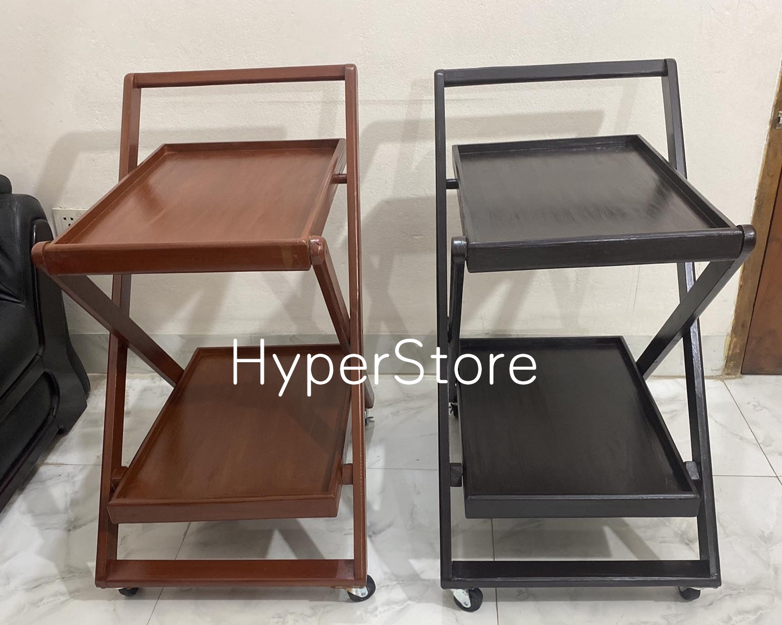 Foldable Tea Trolley/ Tea Trolley/ Tea Trolley with easy storage. 
