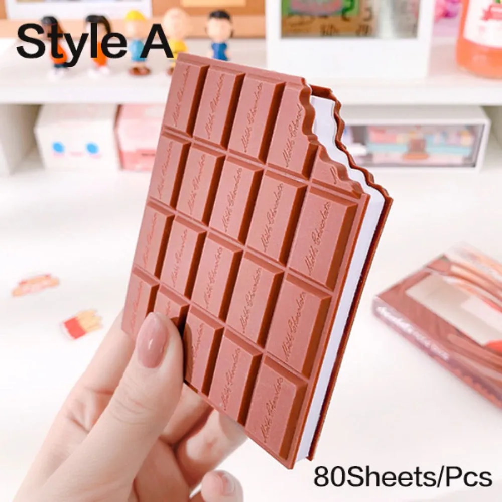 STONEGO Creative Chocolate Cookies Shape Note Book Students Cartoon Cute Tearable Handwritten Memo Pads Cover Notepad. 